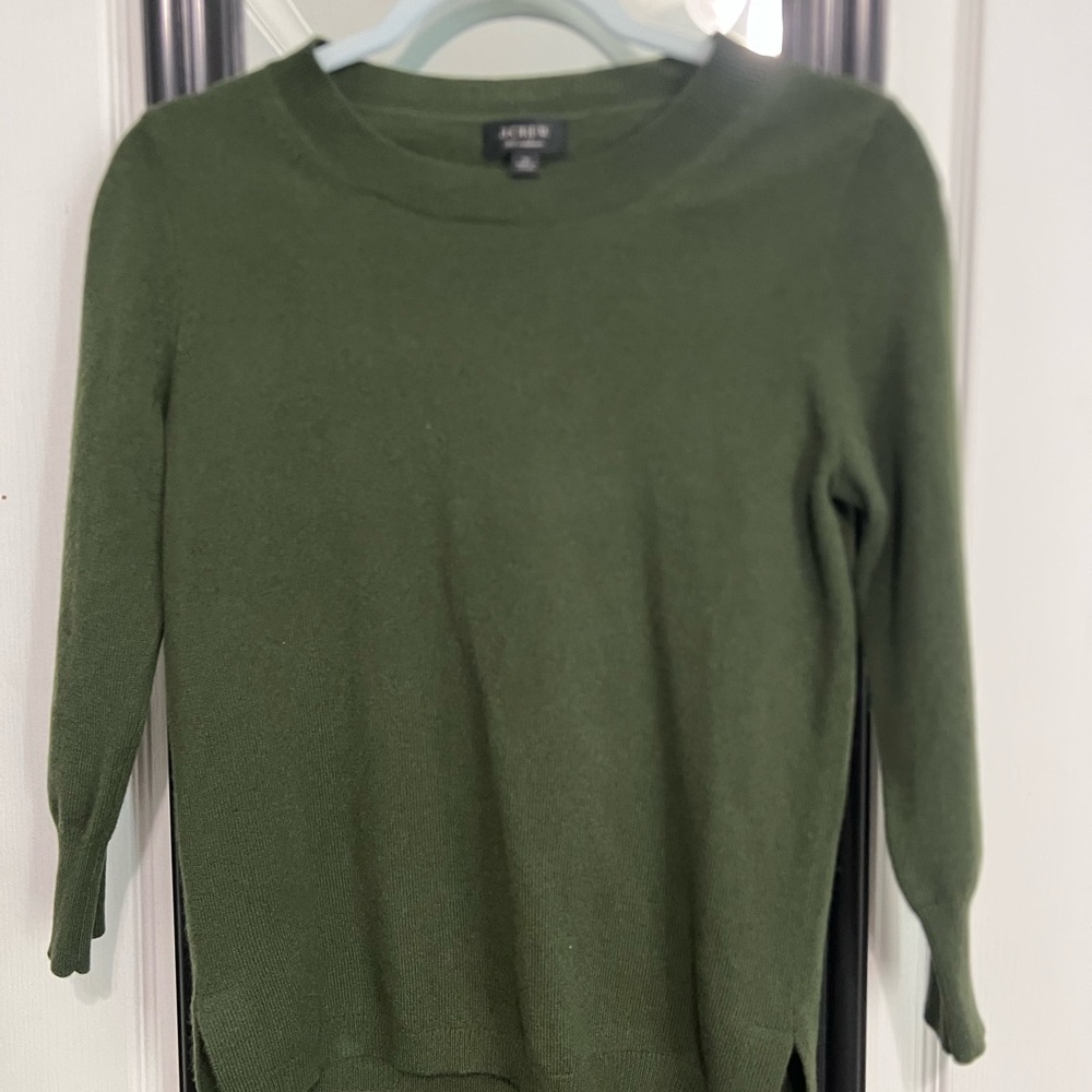 J Crew Cashmere Women's Green Sweater
